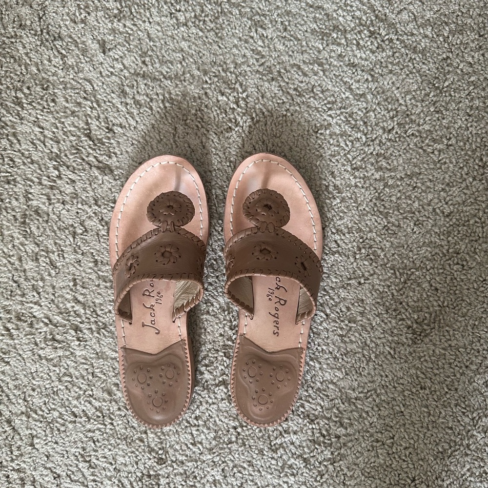 Jack Rogers Tan Leather Sandals